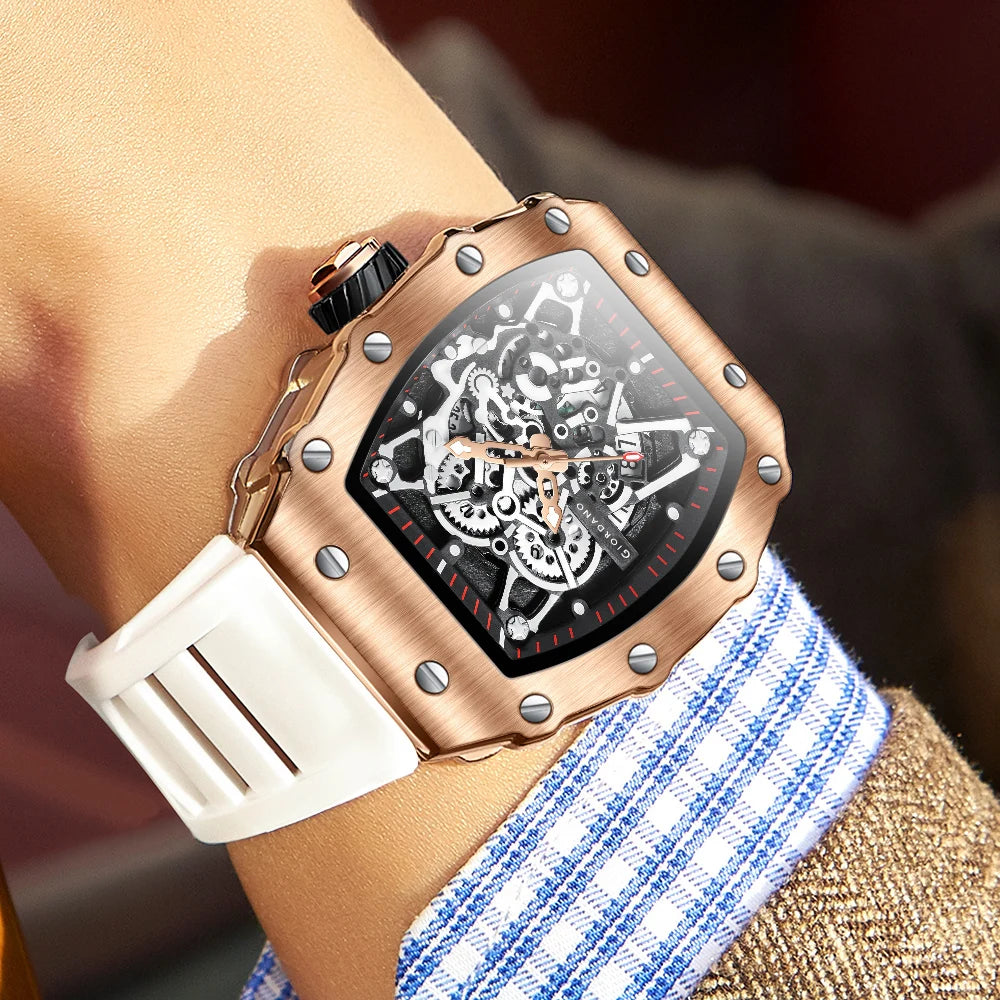 ONOLA 3827 Luxury Fashion Silicone Watch for Men Waterproof Male Wristwatch Original Quartz Men's Watches ساعة يد رجال