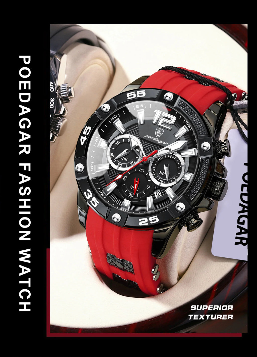 POEDAGAR Original Fashion Men's Watches Waterproof Luminous Chronograph Date Sports Man Wristwatch High Quality Quartz Men Watch